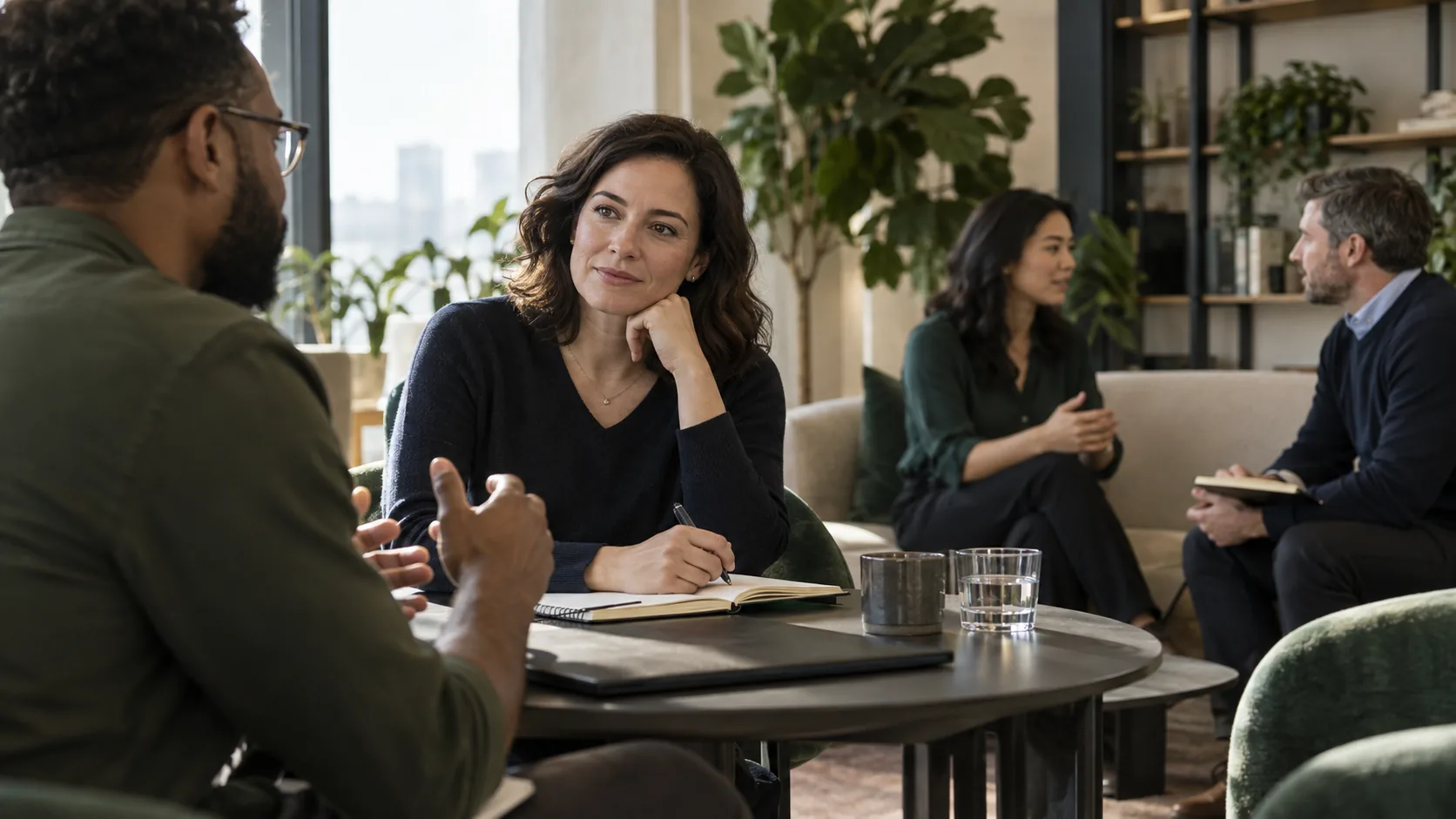 Chat and group discussion.